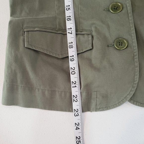 Eddie Bauer Jacket Womens 8 Green Unstructured Blazer Long Sleeve Pockets - Picture 7 of 8